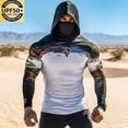 thumbnail image 1 of Yaoyar Hooded UPF 50 Long Sleeve Mens Sun Protection Shirts Fishing Hoodies for Men with Face Mask UV Rash Guard Shirts, 1 of 4