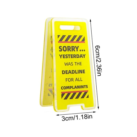 Yaoyar Humorous Desk Sign, Cute Cubicle Decor, Office Desk Accessories for Women and Men, Gift for Work Anniversary, Boss Day, Christmas, Birthdays