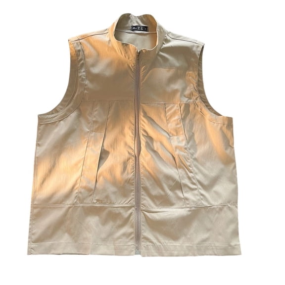 Yaoyar Lightweight Outdoor Vest Jacket for Men, Windbreaker for Golf, Safari, Travel, Fishing, Hiking