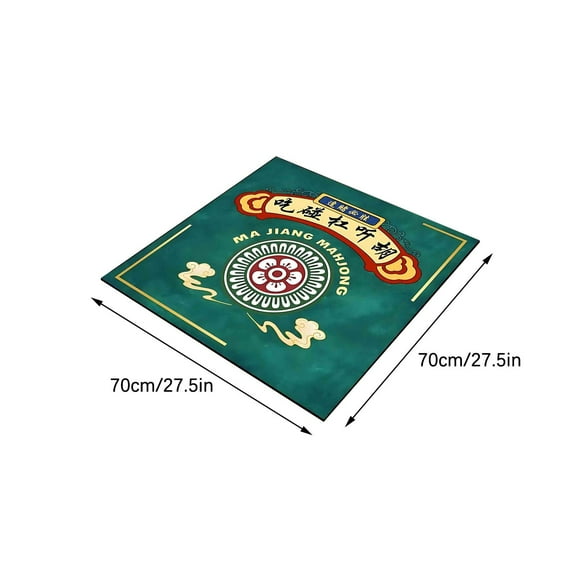 Yaoyar Mahjong Mat, Anti Slip & Noise Reduction Table Cover for Mahjongg, Dominoes, Poker, Card, Tile and Board Games, Rubber Game Mat 70x70cm