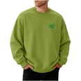 thumbnail image 1 of Yaoyar Men Casual Fashion Print Crewneck Heavyweight Relaxed-Fit Pullover Long Sleeve Drop Shoulder Sweatshirt, 1 of 5