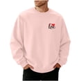 thumbnail image 1 of Yaoyar Men Casual Fashion Print Crewneck Heavyweight Relaxed-Fit Pullover Long Sleeve Drop Shoulder Sweatshirt, 1 of 5