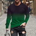 thumbnail image 1 of Yaoyar Men Long Sleeve Casual Tee Shirts Gradient Non Positioning Printing Shirt Crewneck Loose Fit Tops, 1 of 5