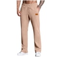 thumbnail image 1 of Yaoyar Men Loose-Fit Pants Casual Fashion Breathable Lightweight Pants Elastic Waist Solid Trousers Elastic Long Pants Trousers, 1 of 4