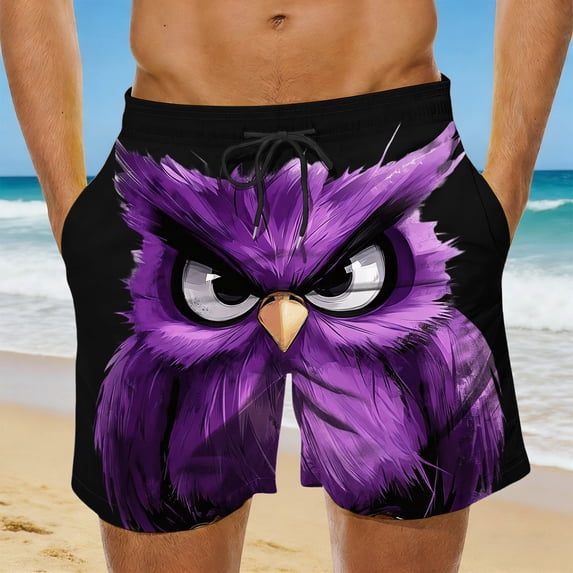 Yaoyar Men Swim Trunks 2026 Funny 3D Cartoon Expression Face Print Mens Beach Shorts Casual Boarding Short with Pockets