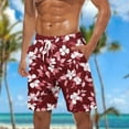 thumbnail image 1 of Yaoyar Men Swim Trunks Quick Dry Beach Hawaiian Shorts 9 Inches Inseam Summer Long Board Shorts Bathing Suits with Pockets, 1 of 4