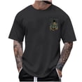 thumbnail image 1 of Yaoyar Men Tshirts Hawaiian Print Graphic Tees Crewneck Solid Color Basic Vacation Casual Beach Holiday T-Shirts, 1 of 4
