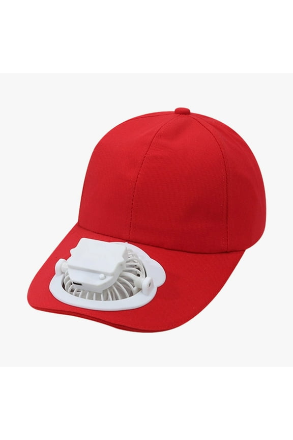 Men Women Cool Fast-drying Baseball Caps with Mini Fan on Brim Travel Solid Color Fast-drying Baseball Cap Couple Sunscreen Hat