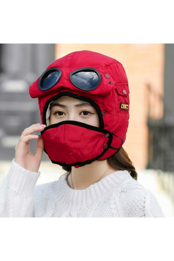 Men Women Ski Mask Beanie Cap Knit Face Mask Winter Hunting Ear Warm Workout Hat with Removable Face Mask