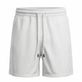 thumbnail image 1 of Yaoyar Men's American Style Basketball Shorts Cotton Breathable Mid Length 5 Inch Inseam Active Bottoms, 1 of 6