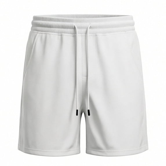 Yaoyar Men's American Style Basketball Shorts Cotton Breathable Mid Length 5 Inch Inseam Active Bottoms