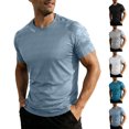 thumbnail image 1 of Yaoyar Men's Athletic T-Shirt, Moisture Wicking Workout Tee, Quick Dry Gym Top, Casual Running Fitness Shirt, 1 of 5