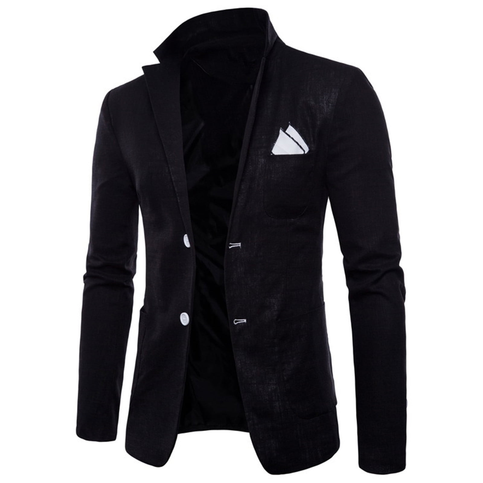 Yaoyar Men's Blazer Casual Slim Fit Sport Coats Single Rows Two Button ...