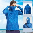 thumbnail image 1 of Yaoyar Men's Breathable Hooded Sunscreen Fishing Shirts Long Sleeve Sun Protection Hoodie, Hiking Running Swimming Rash Guard, 1 of 3