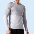 thumbnail image 1 of Yaoyar Men's Breathable Lightweight Pullover Hoodie - Hooded Long Sleeve Workout Shirts Sport Train Solid Color Hooded Blouse,Gray,3XL, 1 of 4