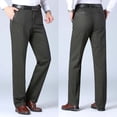 thumbnail image 1 of Yaoyar Men's Business Casual Dress Pants Solid Color Straight Leg with Button Closure Pockets Office Wear Long Trousers,XXXL,Dark Gray, 1 of 6