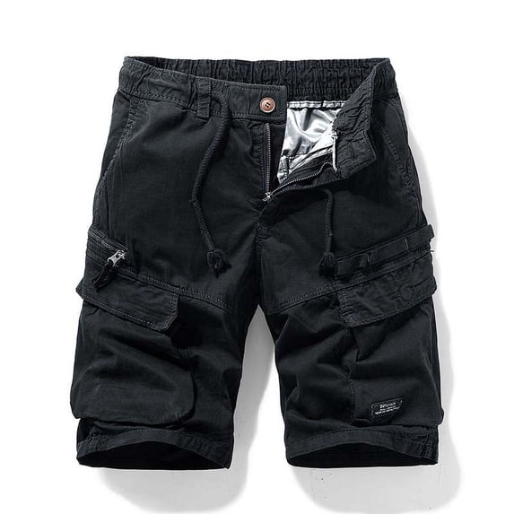 Yaoyar Men's Cargo Shorts Elastic Waist Relaxed Fit Casual Outdoor Lightweight Work Shorts Multi-Pockets