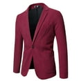 thumbnail image 1 of Yaoyar Men's Casual Corduroy Blazer Classic Fit One Button Sport Coat Fashion Notch Lapel Blazer Jacket Red XL, 1 of 3