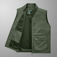thumbnail image 1 of Yaoyar Men's Casual Lightweight Outdoor Work Multi Pockets Loose Mountaineering Tooling Outdoor Jackets Thin Sports Quick-drying Loose Vest Army Green 3XL, 1 of 3