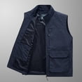 thumbnail image 1 of Yaoyar Men's Casual Lightweight Outdoor Work Multi Pockets Loose Mountaineering Tooling Outdoor Jackets Thin Sports Quick-drying Loose Vest Dark Blue M, 1 of 3