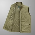 thumbnail image 1 of Yaoyar Men's Casual Lightweight Outdoor Work Multi Pockets Loose Mountaineering Tooling Outdoor Jackets Thin Sports Quick-drying Loose Vest Khaki 4XL, 1 of 7