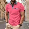 thumbnail image 1 of Yaoyar Men's Casual Summer Button Down Short Sleeve Lapel Top, Relaxed Fit Casual Button Up Short Sleeved Shirt, 1 of 2