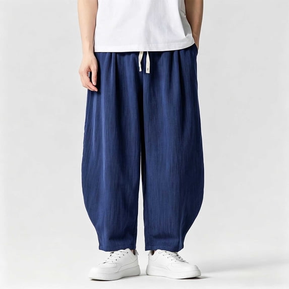 Yaoyar Men's Classic Denim Jeans Solid Color Pockets Button Fly Elastic Waistband Relaxed Fit Casual Long Pants