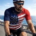 thumbnail image 1 of Yaoyar Men's Cycling Bike Jersey Short Sleeve with 3 Rear Pockets- Moisture Wicking, Breathable, Quick Dry Biking Shirt, 1 of 4