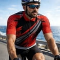 thumbnail image 1 of Yaoyar Men's Cycling Bike Jersey Short Sleeve with 3 Rear Pockets- Moisture Wicking, Breathable, Quick Dry Biking Shirt, 1 of 4