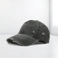 thumbnail image 1 of Yaoyar Men's Distressed Washed Baseball Cap Pure Cotton Adjustable Closure Vintage Faded Denim Dad Hat, 1 of 3