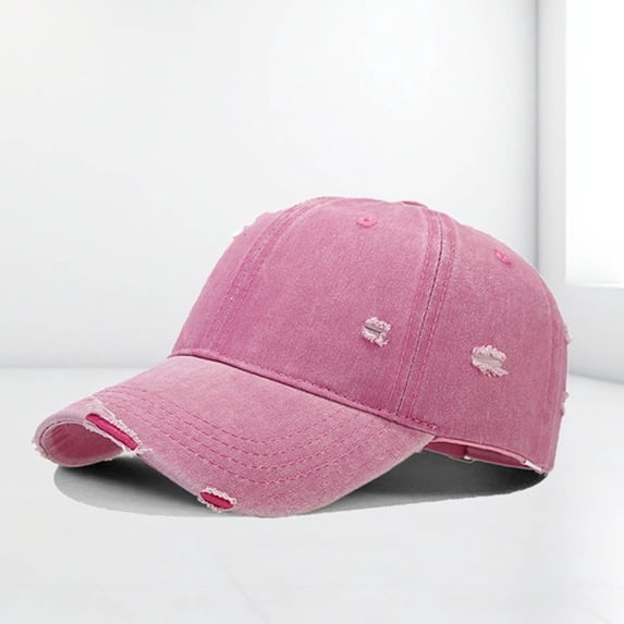 Yaoyar Men's Distressed Washed Baseball Cap Pure Cotton Adjustable Closure Vintage Faded Denim Dad Hat