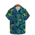 thumbnail image 1 of Yaoyar Men's Fashion Casual Hawaiian Print Short Sleeve Button Down Lapel Shirt Tropical Style Top Summer Vacation Button Up Shirt Tee, 1 of 4