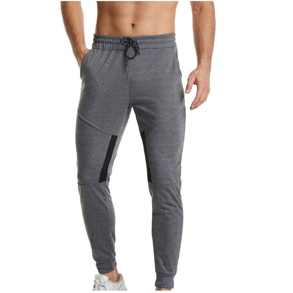 Yaoyar Men's Fashion Casual Jogger Trousers Sweatpants Drawstring Workout Running Cargo Athletic Pencil Pants(Dark Gray,2XL)