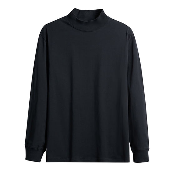 Yaoyar Men's Fashion Casual Solid Mock Neck Long Sleeve Base Layer Top, Warm Shirt for Daily Layering Wear