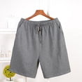 thumbnail image 1 of Yaoyar Men's Fashion Solid Loose Home Wear Five Point Sleep Shorts Comfy Non Iron Lounge Pajama Shorts, 1 of 3