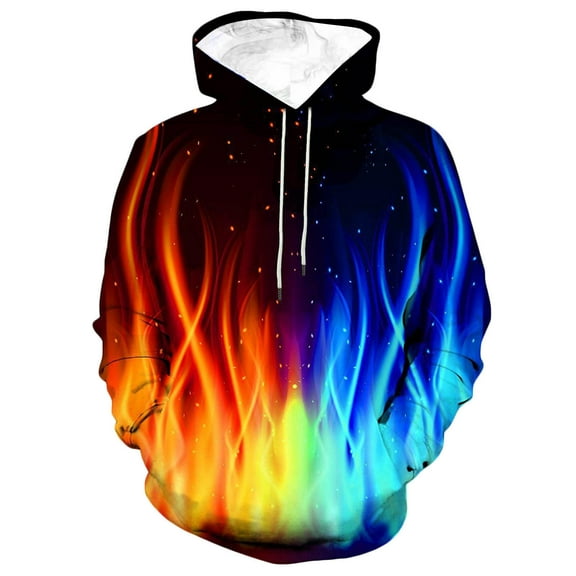 Yaoyar Men's Gradient Hooded Sweatshirts Classic Long Sleeve Drawstring Hoodies Loose Casual Pullover Hoodie