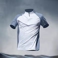thumbnail image 1 of Yaoyar Men's Half Zip Quick Dry Short Sleeve Athletic T-Shirt, Moisture Wicking Sport Top, Training Performance Tee T-shirt, 1 of 8