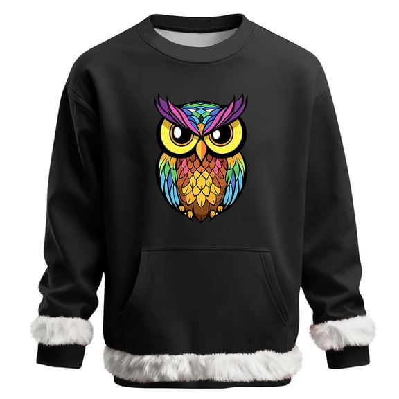 Yaoyar Men's Holiday Prints Long Sleeve T Shirt Crew Neck Cotton Shirts Mens Comfort Pullover Sweatshirt Top