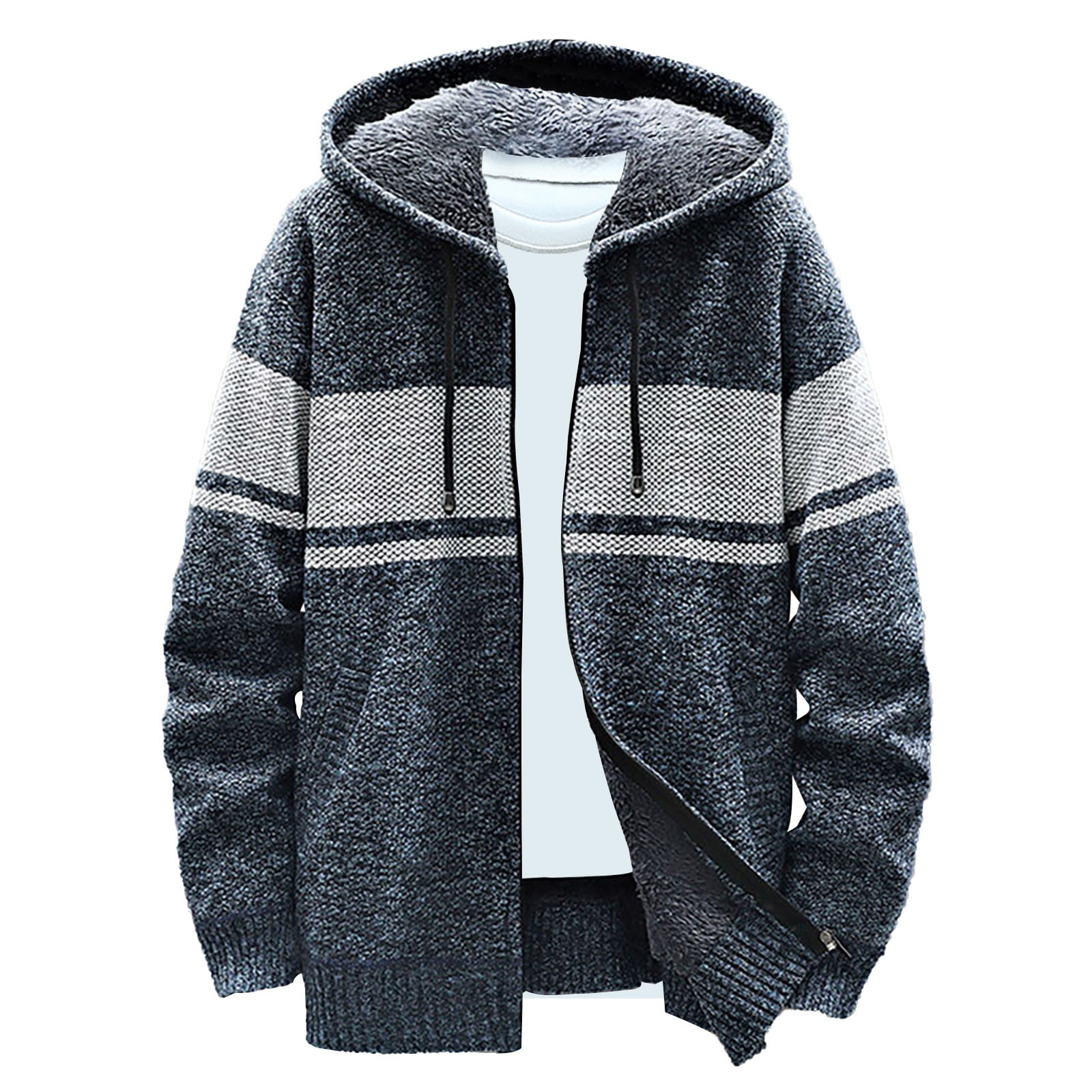 Xysaqa Men's Trench Hooded Coat Winter Classic Wool-Blends Xysaqa Men's Trench Hooded Coat Winter Classic Wool-Blends