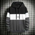 thumbnail image 1 of Yaoyar Men's Hoodies Drawstring Sweatshirt Men Sweatshirt Color Spliced Long Sleeve Top Young Men's Loose Seatershirt,Black,XL, 1 of 5