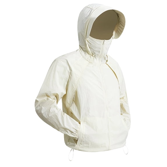 Yaoyar Men's Lightweight Windbreaker Sun Protection Jacket Outdoor Water Resistant Hooded Raincoat Sportswear Outwear