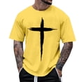 thumbnail image 1 of Yaoyar Men’s Novelty T-Shirts Jesus Cross Faith Casual Crewneck Short Sleeve Shirt Christian Shirts for Men Workout Tees, 1 of 5