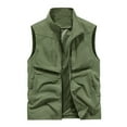 thumbnail image 1 of Yaoyar Men's Outdoor Work Fishing Travel Photo Zip Cargo Vest Jacket Pockets Quick Dry Hiking Vest Loose Vest Mountaineering Tooling Outdoor Vest Jacketst Army Green M, 1 of 8