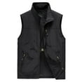 thumbnail image 1 of Yaoyar Men's Outdoor Work Fishing Travel Photo Zip Cargo Vest Jacket Pockets Quick Dry Hiking Vest Loose Vest Mountaineering Tooling Outdoor Vest Jacketst Black 4XL, 1 of 2
