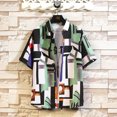 thumbnail image 1 of Yaoyar Men's Plaid Button-Accented Short Sleeve Pocketed Button-Down Collar Shirt Versatile Daily Wear Smart-Casual Activewear Shirts, 1 of 4