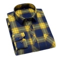 thumbnail image 1 of Yaoyar Men's Plaid Button Down Collared Shirt, Long Sleeve Casual Lapel Top with Classic Checkered Pattern, Versatile for Daily Outings and Layered Looks, 1 of 4