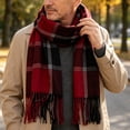 thumbnail image 1 of Yaoyar Men's Plush Scarf, Soft Warm Neck Wrap for Winter Cold Weather Comfort, 1 of 5