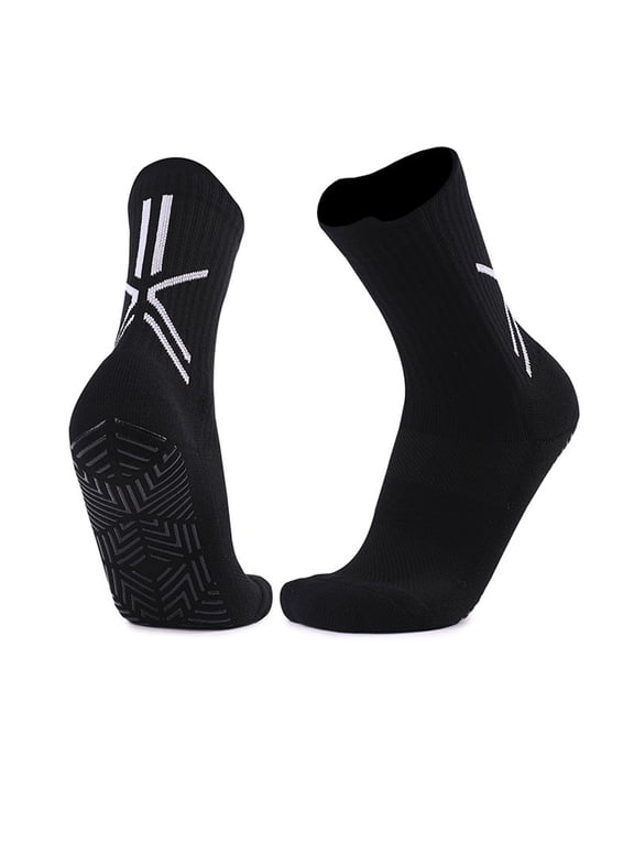 Men's Quick Dry Outdoor Sports Socks, Cushioned Running Cycling Socks for Fitness Walking Training