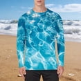 thumbnail image 1 of Yaoyar Men's Quick Dry Rash Guard Shirts UPF 50+ UV Block Ice Silk Printed Long Sleeve Crewneck Raglan Fashion 2026 Tops, 1 of 5