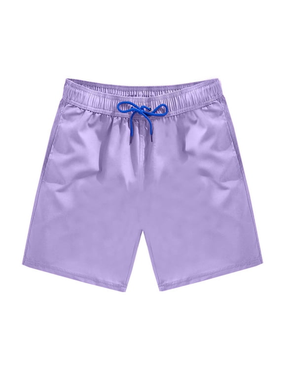 Men's Quick Dry Thermochromic Color Changing Beach Shorts Soft Breathable Lightweight Swim Trunks